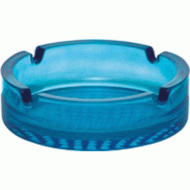 Γυάλινο σταχτοδοχείο στρόγγυλο σε τιρκουάζ χρώμα UNIGLASS φ10,5 x 3,2 cm