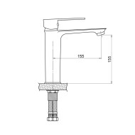 Μπαταρία νιπτήρος Provido σε μοντέρνα γραμμή MLB155 GPD