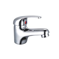 Μπαταρία νιπτήρος χρωμέ με ΙΝΟΧ φινίρισμα της σειράς ATLAS 