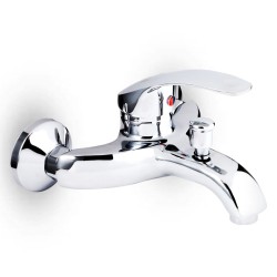 Μπαταρία λουτρού με ΙΝΟΧ φινίρισμα επιτοίχιας τοποθέτησης SORENTO