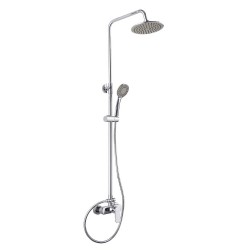 Μπαταρία ντουζιέρας με βέργα και στρόγγυλο κώδωνα Φ200 αυτοκαθαριζόμενο σειρά JOY Μπαταρία ντουζιέρας με βέργα και στρόγγυλο κώδωνα Φ200 αυτοκαθαριζόμενο σειρά JOY