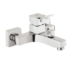 Μπαταρία λουτρού Tulio σε μοντέρνα τετραγωνισμένη γραμμή επίτοιχα MBB135 GPD Μπαταρία λουτρού Tulio σε μοντέρνα τετραγωνισμένη γραμμή επίτοιχα MBB135 GPD