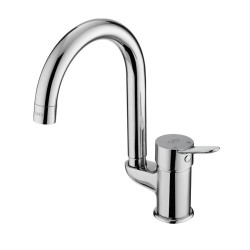 Μπαταρία νιπτήρος ψηλή Iris με στρογγυλό ρουξούνι και αεριστήρα εξοικονόμησης νερού MTL130 GPD Μπαταρία νιπτήρος ψηλή Iris με στρογγυλό ρουξούνι και αεριστήρα εξοικονόμησης νερού MTL130 GPD