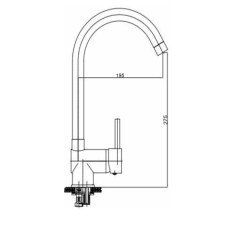 Μπαταρία νεροχύτη κουζίνας σειρά Espina από επιχρωμιωμένο ορείχαλκο υψηλής ποιότητας MTE70 GPD