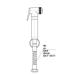 Τηλέφωνο ιδανικό για μπιντέ καθώς διαθέτει ψεκασμό με στήριγμα και σπιράλ STS01-1 GPD