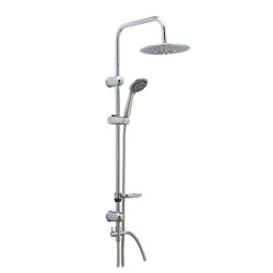 Στήλη ντουζιέρας με στρόγγυλη κεφαλή OEM 200mm και τηλέφωνο αυτοκαθαριζόμενο 5 ροών RUBR 6184011