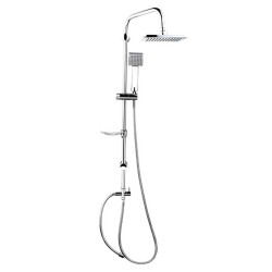 Στήλη ντους με τετράγωνη κεφαλή ανοξείδωτη και τηλέφωνο χειρός τριών εκροών  DST19-3 GPD Στήλη ντους με τετράγωνη κεφαλή ανοξείδωτη και τηλέφωνο χειρός τριών εκροών  DST19-3 GPD