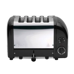 Φρυγανιέρα Dualit Vario τεσσάρων θέσεων κατασκευασμένη από υψηλής ποιότητας υλικά με ανοξείδωτο σώμα και μαύρο φινίρισμα