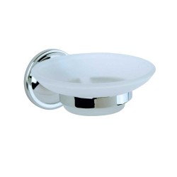 Σαπουνοθήκη επιτοίχιας τοποθέτησης με γυάλινο ματ πιατάκι σειρά Olivia