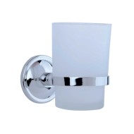 Ποτηροθήκη μπάνιου γυάλινη για οδοντοβουρτσες με βάση επιτοίχιας στήριξης σειρά Olivia Ποτηροθήκη μπάνιου γυάλινη για οδοντοβουρτσες με βάση επιτοίχιας στήριξης σειρά Olivia