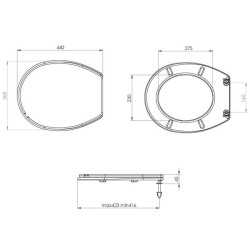 Κάλυμμα λεκάνης πλαστικό ADRIO 700gr σε λευκό χρώμα KZK01 GPD