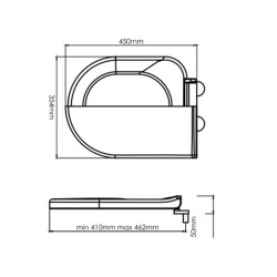 Κάλυμμα λεκάνης πλαστικό MATEO soft-close βάρους 1900gr.