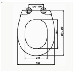 Κάλυμμα λεκάνης πλαστικό ARLO βάρους 1050gr