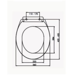 Κάλυμμα λεκάνης σε λευκό χρώμα soft-close κατάλληλο και για επαγγελματική χρήση 1200gr