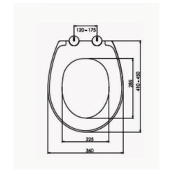 Κάλυμμα λεκάνης πλαστικό ELVIS soft-close βάρους 1320gr.