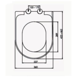 Κάλυμμα λεκάνης πλαστικό NIXON soft-close βάρους 1430gr.