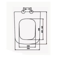 Κάλυμμα λεκάνης πλαστικό AXEL soft-close βάρους 1450gr Κάλυμμα λεκάνης πλαστικό AXEL soft-close βάρους 1450gr