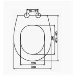 Κάλυμμα λεκάνης πλαστικό LUIS soft-close βάρους 1400gr.