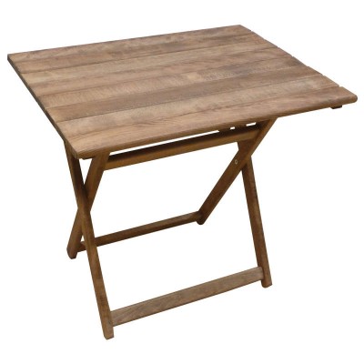 Τραπέζι πτυσσόμενο πηχάκι 60Χ80Χ73εκ. από ξύλο οξυάς σε χρώμα καρυδί
