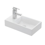 Κρεμαστός νιπτήρας από πορσελάνη σε λευκό χρώμα διαστάσεων 45x26x10cm 