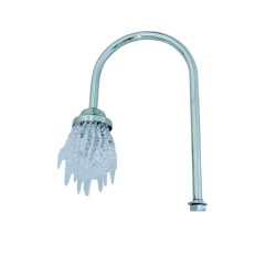 Απλίκα D27 χρωμέ με κρύσταλλο κατάλληλη για έπιπλο μπάνιου διαστάσεων 16,2x9,8cm