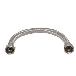 Σπιράλ σύνδεσης INOX 1/2   από θηλυκό σε θηλυκό μήκους 20cm