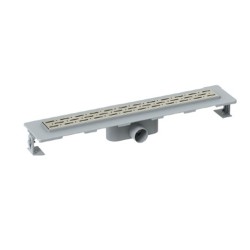 Φρεάτιο δαπέδου συμβατό με κεραμικά διαθέτει ανοξείδωτη σχάρα και πλαινή έξοδο Φ50 διαστάσεων 80x7cm