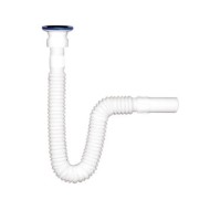 Εύκαμπτο σιφώνι νιπτήρος 1 1/4  με σπιράλ και βαλβίδα Φ32 SFN14