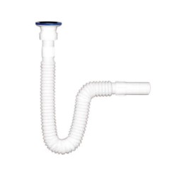 Εύκαμπτο σιφώνι νιπτήρος 1 1/4  με σπιράλ και βαλβίδα Φ32 SFN14