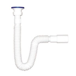 Εύκαμπτο σιφώνι νιπτήρος 1 1/2  με σπιράλ και βαλβίδα Φ40 SFN15