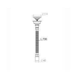 Εύκαμπτο σιφώνι 3 1/2  με σπιράλ και βαλβίδα Φ32/Φ40/Φ50 SFN10