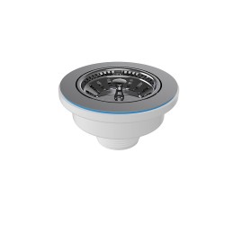 Βαλβίδα νεροχύτη χρωμέ με πάσο Φ3 1/2 