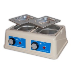 Μπαιν μαρί σοκολάτας διαστάσεων 2×1.5lt με 2 ανοξείδωτα GN 1/6 με καπάκι και θερμοστάτη 0-50°C Μπαιν μαρί σοκολάτας διαστάσεων 2×1.5lt με 2 ανοξείδωτα GN 1/6 με καπάκι και θερμοστάτη 0-50°C