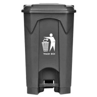 Πλαστικός κάδος απορριμμάτων 68lt σε ανθρακί χρώμα με καπάκι και πεντάλ HACCP Πλαστικός κάδος απορριμμάτων 68lt σε ανθρακί χρώμα με καπάκι και πεντάλ HACCP