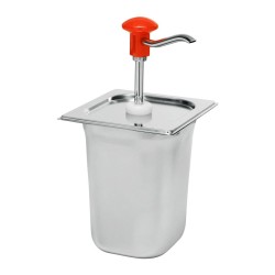 Δοσομετρητής αντλία KD-002 ανοξείδωτος κατάλληλος και για πολύ παχύρευστες σάλτσες χωρητικότητας 2,5lt