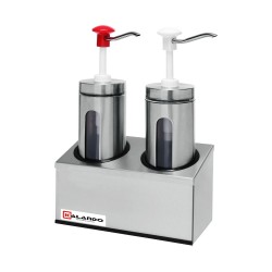 Δοσομετρητής αντλία σάλτσας KD-006 2set περιλαμβάνει διπλό δοχείο με αντλία για κρύες σάλτσες όπως κέτσαπ και μουστάρδα