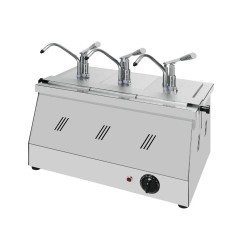 Μπαιν Μαρί τριπλό με αντλία ανοξείδωτης κατασκευής KD-021 3xGN 1/4 Μπαιν Μαρί τριπλό με αντλία ανοξείδωτης κατασκευής KD-021 3xGN 1/4