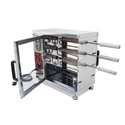 Φούρνος Chimney Cake με 8 σούβλες standard και 8 σούβλες κωνικές από ανοξείδωτο μέταλλο Φούρνος Chimney Cake με 8 σούβλες standard και 8 σούβλες κωνικές από ανοξείδωτο μέταλλο