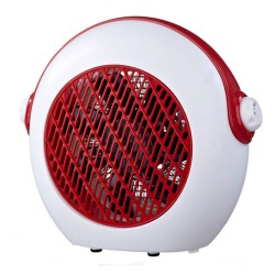 Αερόθερμο 2000W κόκκινο με επιλογή ψυχρού αέρα 2 επίπεδα ισχύος και ασφάλεια σε περίπτωση πτώσης