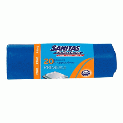 Σακούλες απορριμμάτων διαστάσεων 85x110cm μπλε SANITAS PRO