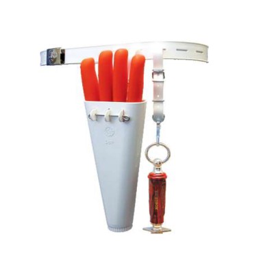 Ζώνη - θήκη μαχαιριών εκδοροσφαγέα από πλαστικό υλικό σε λευκό χρώμα DICK