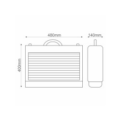 Εντομοπαγίδα ηλεκτρική RT-12 με πλέγμα υψηλής τάσης με λάμπες BL 2x15W κάλυψη 80τ.μ.