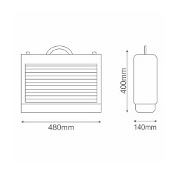 Εντομοπαγίδα ηλεκτρική RT-22/HACCP με κολλητική επιφάνεια και λάμπες BL/HACCP 2x15W για κάλυψη 80τ.μ.
