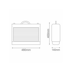 Ηλεκτρική εντομοπαγίδα RT-24/HACCP με κολλητική επιφάνεια και λάμπες BL/HACCP 4x15W για κάλυψη 160τ.μ.