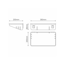 Ηλεκτρική εντομοπαγίδα RT-30/HACCP/SL επιτοίχιας τοποθέτησης με κολλητική επιφάνεια και λάμπες BL/HACCP 2x8W για κάλυψη 40τ.μ. σε ασημί χρώμα