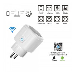 Ασύρματη έξυπνη πρίζα Smart Plug MH-SS03E-EU για ενεργοποίηση/απενεργοποίηση των συσκευών Telemax