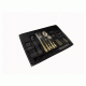 Μαχαιροπίρουνα σετ των 30 τμχ χρυσά σε μαύρη βαλίτσα ξύλινη σειρά A181GOLD