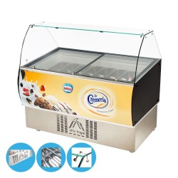 Βιτρίνα χύμα παγωτού 16 γεύσεων 1480x930x1350mm Amfipoli 16P Alfa frigor