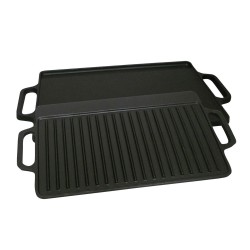 Μαντεμένια πλάκα ψησίματος δύο όψεων με εμαγιέ επίστρωση διαστάσεων 43x23cm