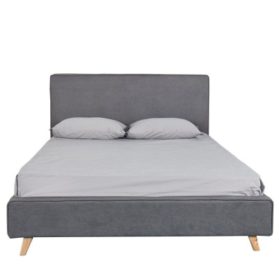 Κρεβάτι TULIP σε σκούρο γκρι χρώμα διαστάσεων 216x160x110cm για στρώμα: 150x200cm